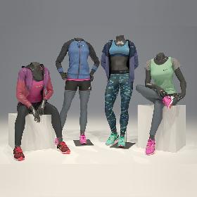 3D Female mannequin Nike pack 3 3D model
